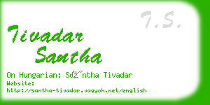 tivadar santha business card